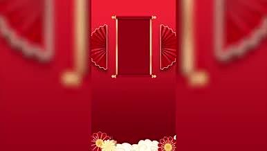 中国风红色喜庆元宵节抖音朋友圈小视频海报视频的预览图